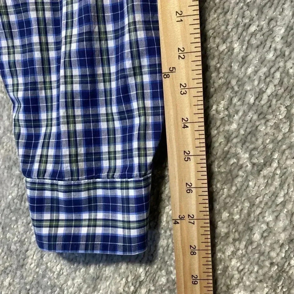 IZOD Plaid Button Down Mens Dress XL Shirt Soft Washed Essentials Regular Fit - Picture 6 of 11